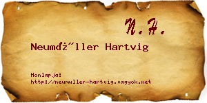 Neumüller Hartvig névjegykártya